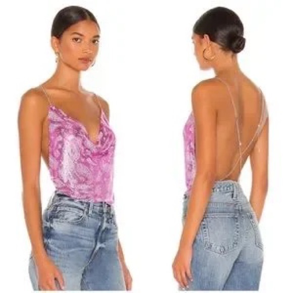 Revolve x Sofia Richie 8 other reasons metal halter top - Picture 4 of 4